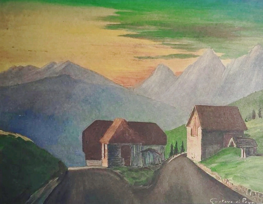 La Sella Valcalda, Ravascletto - tempera su tavola - 1967